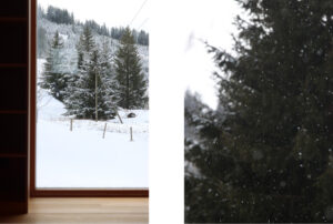 Winterlicher Ausblick vom Schlafzimmer, Seilerhansenhof